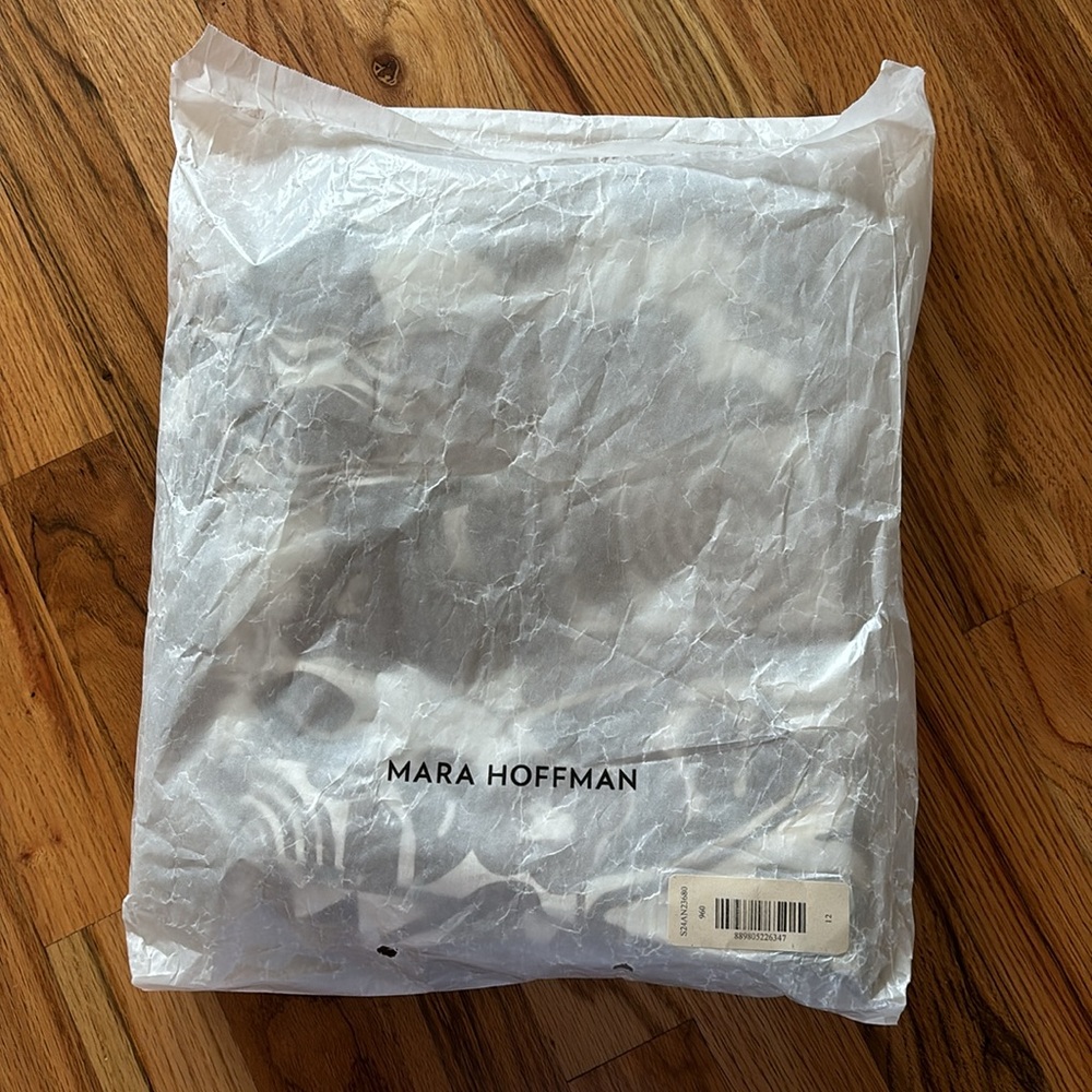 Mara Hoffman Jackie Pant Straight Leg Elastic Waistband Drawstring Abrazo Hemp - Picture 12 of 12